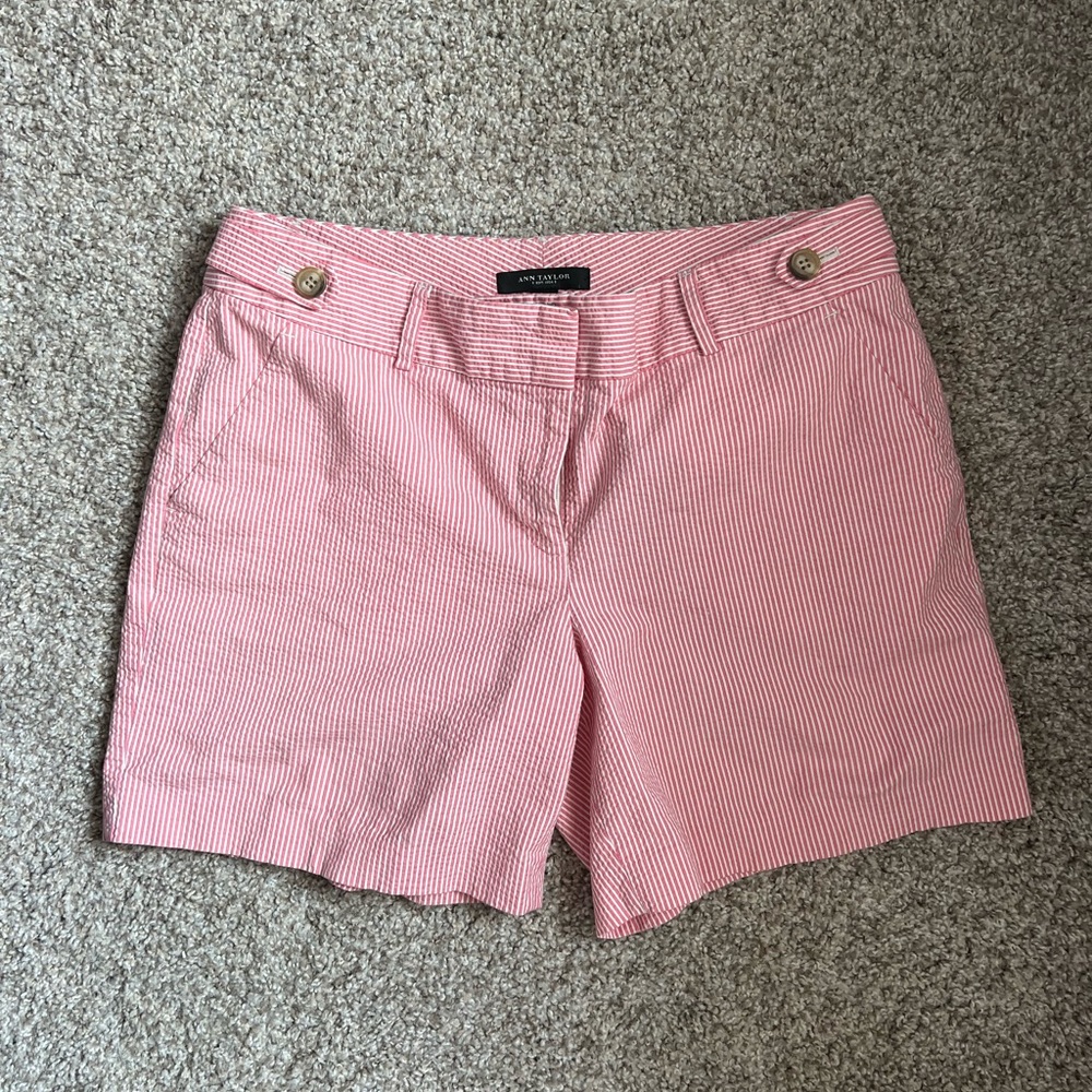 Pink-striped Ann Taylor shorts